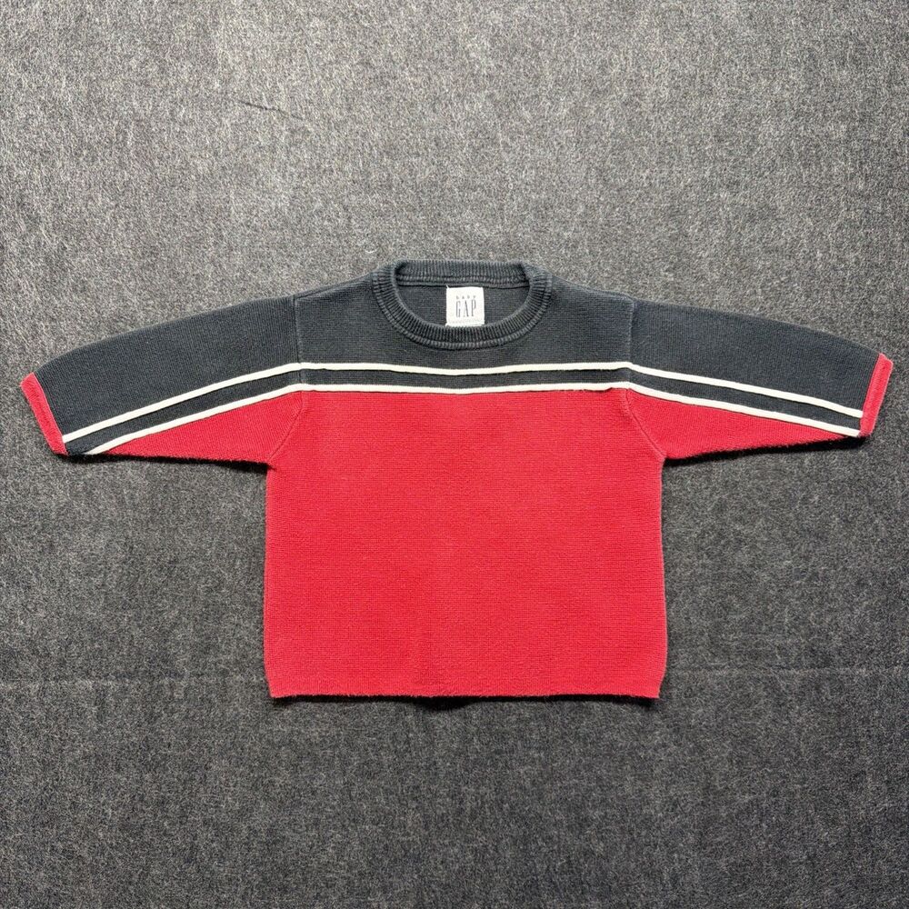 Vintage 90s Baby Gap Sweater 6-12 Months Colorblock Striped Cotton Hong Kong